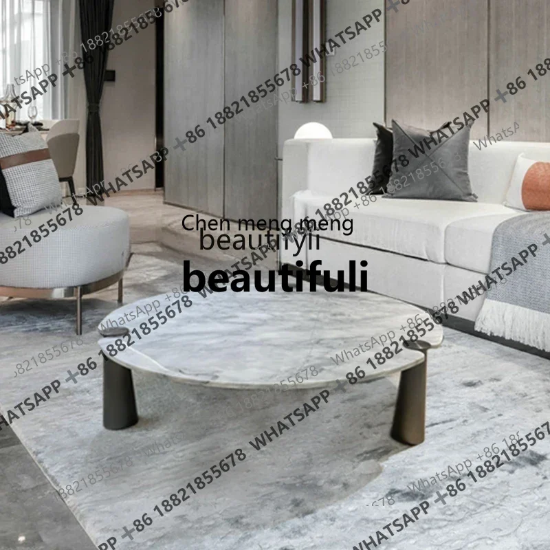 

X QNatural marble rough stone living room light luxury modern creative designer coffee table