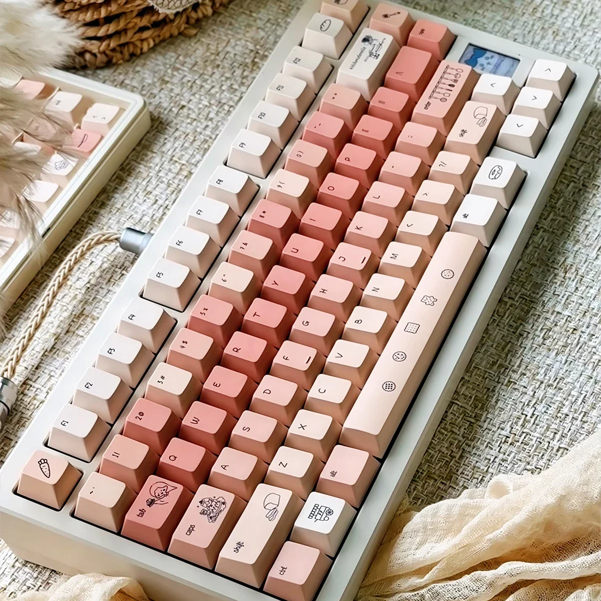 

ZONGJI Mechanical Keyboard Keycaps Full Set Customization Thickened PBT Sublimation Original Height for Enhanced
