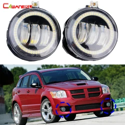 2 X 30W Adjustable Car LED Fog Light Angel Eye DRL Fog Daytime Running Lamp For Dodge Caliber 2010-2012 (Not fit SRT-4 Model)