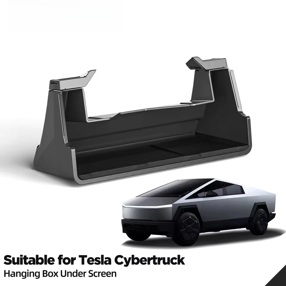 

For Tesla Cybertruck 2025 Car Storage Box Hidden Storage Organizer Case Tray Under The Central Control Screen Auto Accessories