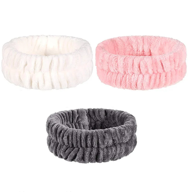 Non-Slip Fleece Face Hairbands para Mulheres, Anel de Lavagem Facial Cabelo, Meninas Headwear, Headband, 1Pc