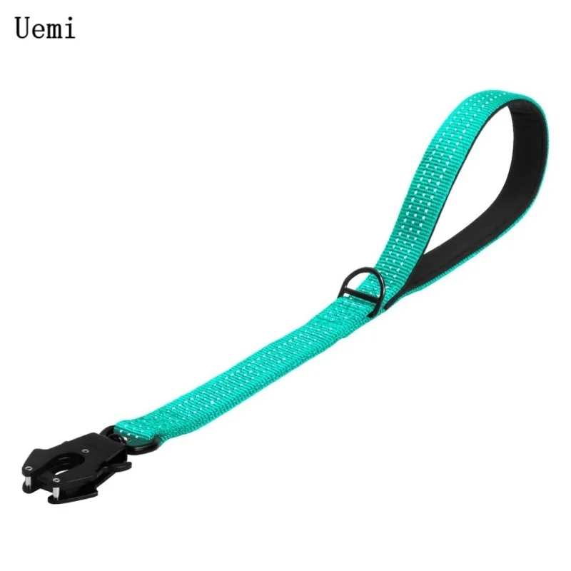 Heavy Duty Short Dog Leash with Traffic Padded Handle Reflective Threads Nylon Lead for Training Control