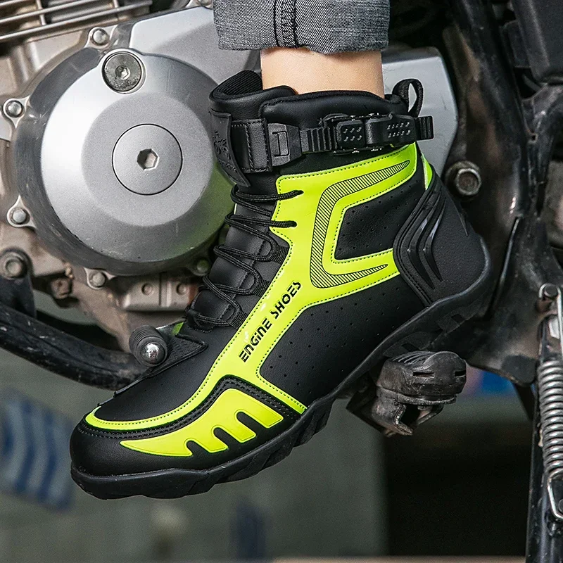 

2026Motorcycle Boots Men Motor Motorbike Riding Shoes Anti-fall Motorcycle Shoes Motocross Off-Road Racing Boots Botas Motocross