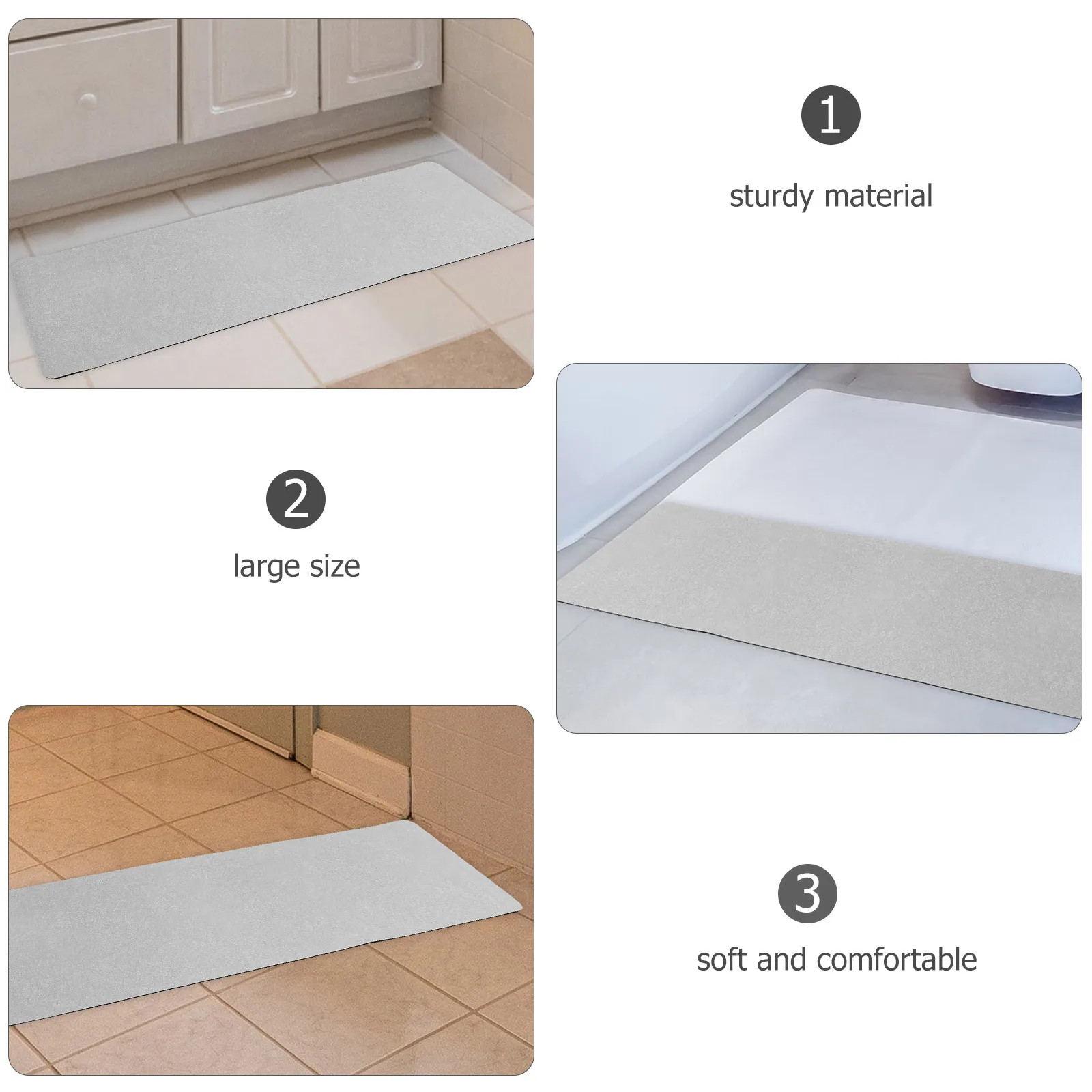 

Bathroom Non Slip Floor Mat Diatom Ooze Large Size Absorbent Quick Drying Anti Skid Particles for Bathtub Safety Comfortable