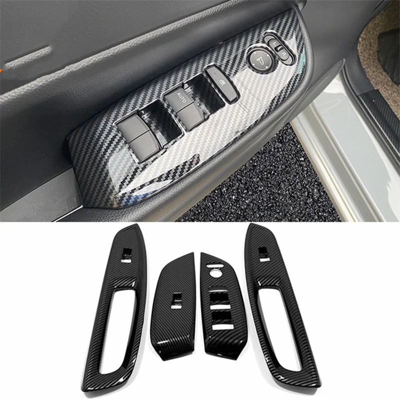 For Honda Fit Jazz GR 2020 2021 2022 Accessories LHD Door Armrest Window Switch Door Handle Pull  AC Outlet Steering Wheel Cover