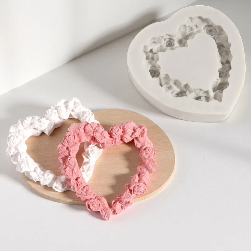Love Garland Cake Decoration Silicone Mold Baking Chocolate Mold DIY Diffuser Stone Wax Brand Plaster Gypsum Mold