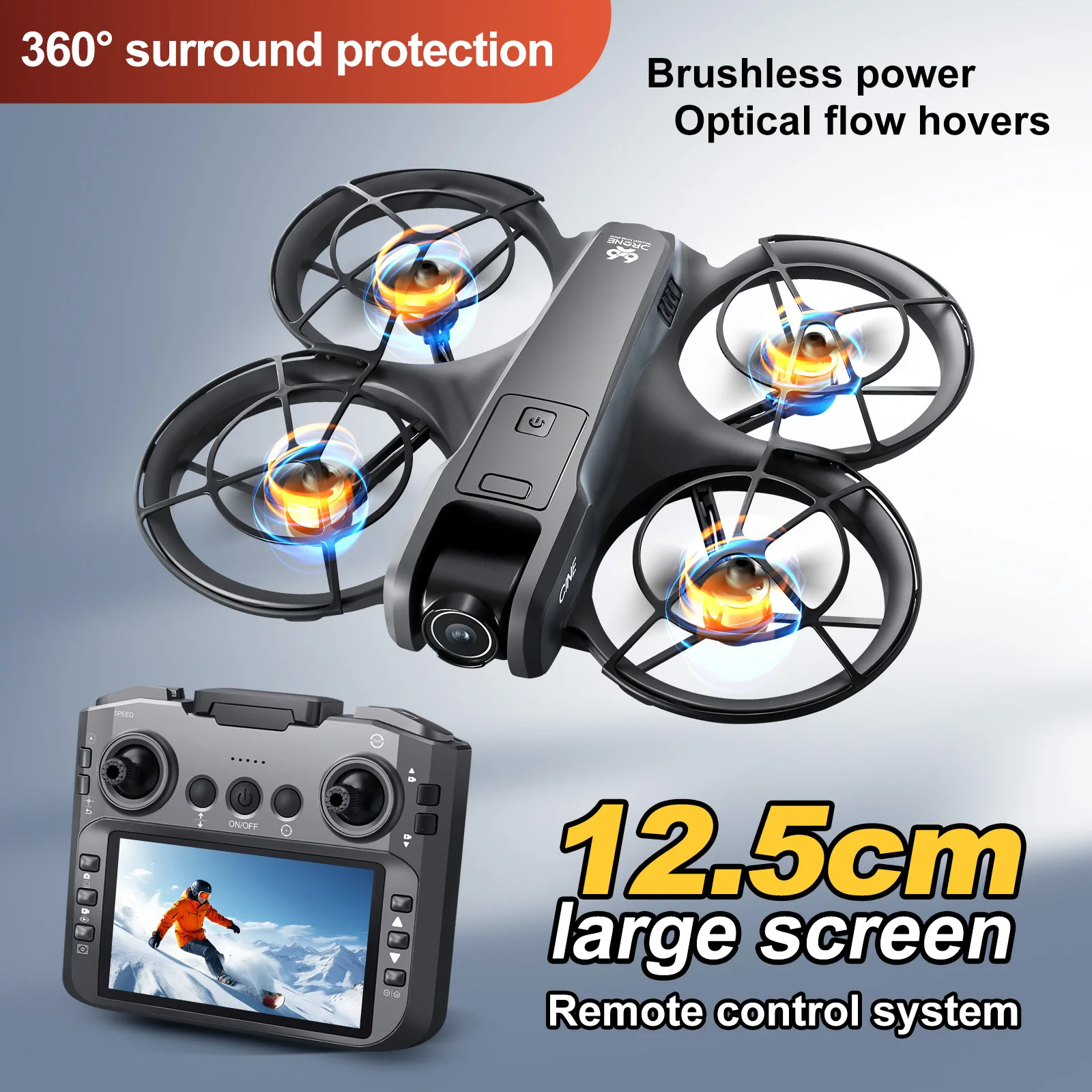 

V666 Drone with Screen Remote Control Optical Flow Positioning Foldable Quadcopter Full Protection RC Aircraft Toy for Adults