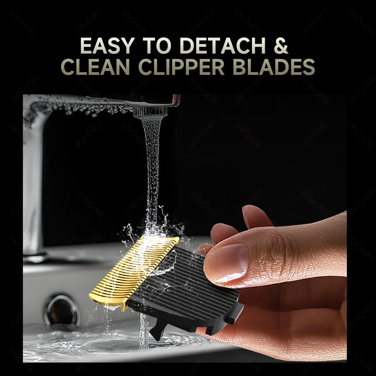 ماكينة تشذيب الشعر الاحترافية من ENCHEN Sharp X مع أمشاط محدودة من النوع C مقاس 3 إلى 12 مم