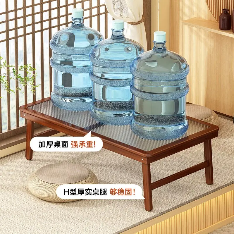 Foldable table, bay window table, children's student learning table, low dining table tempered glass