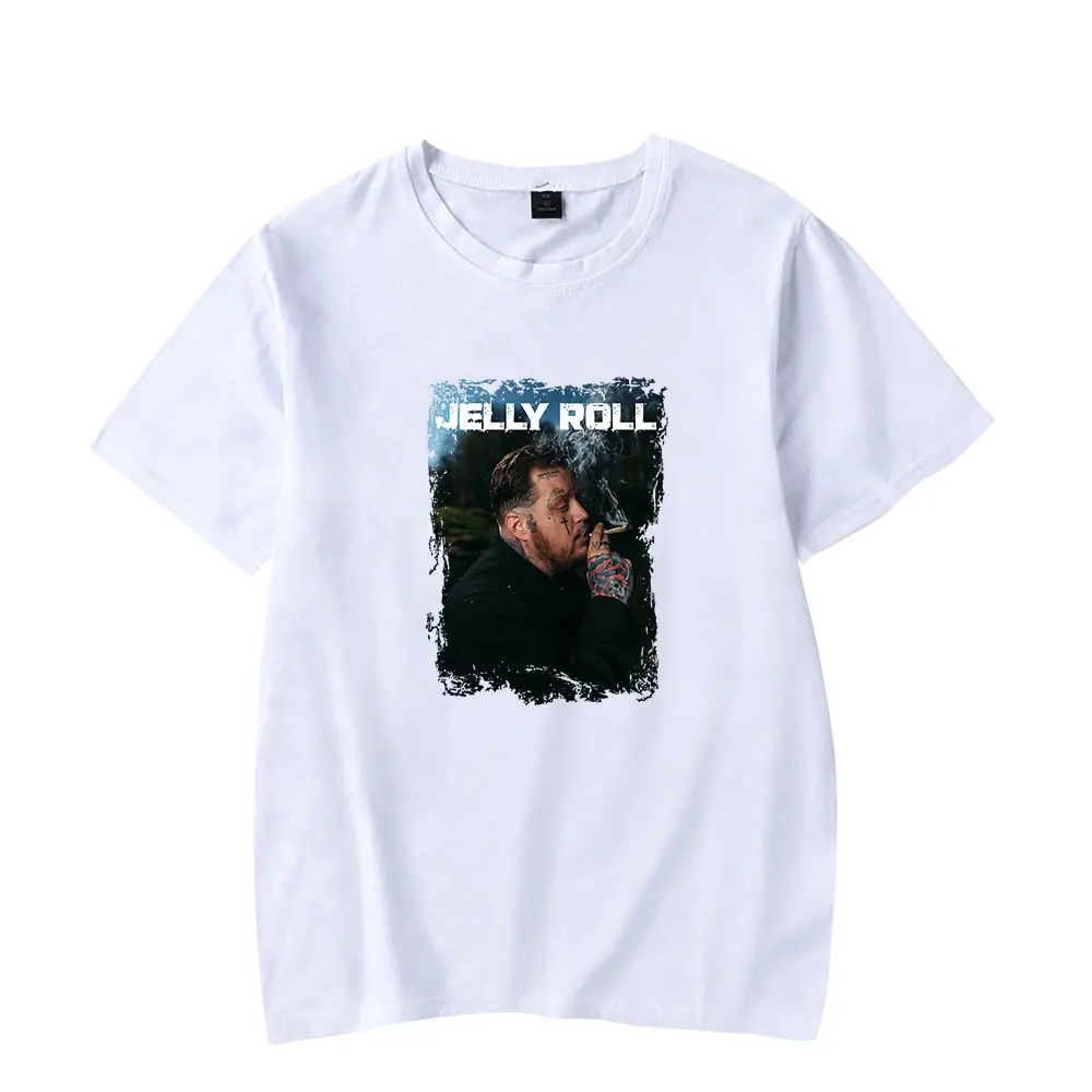 Jelly Roll Smokin T-Shirt Men Women Summer Tee Shirt Fashion Unisex O-Neck Casual Short Sleeve Tops