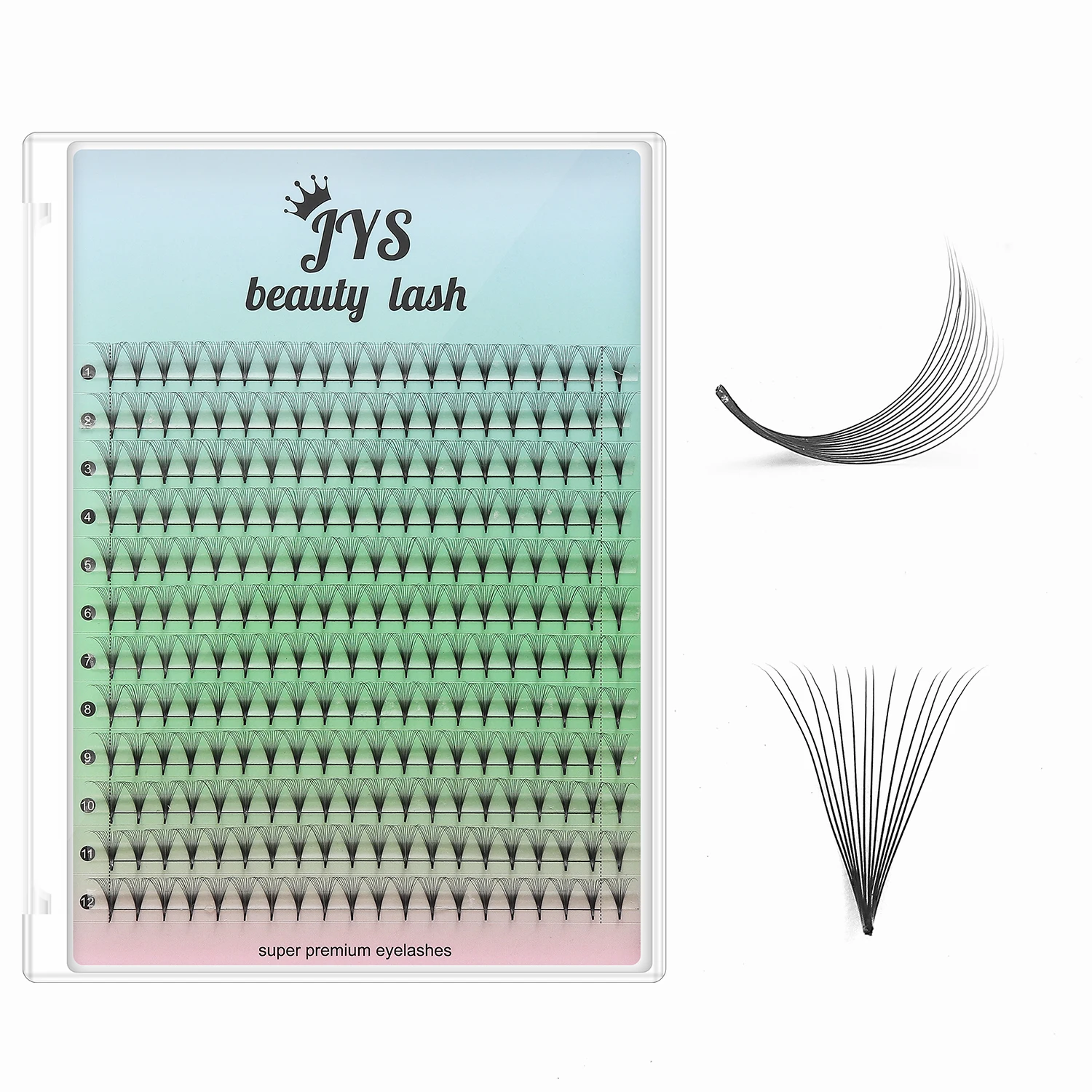 1 Box 8-16mm 14D 0.05mm Magic Eyelash Volume C/D Curl Easy To Make Fan Effect False Eyelash And Blooming Faux Mink Lashes