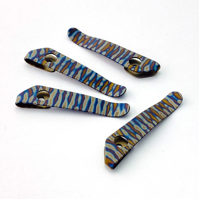 1piece Anodization Titanium Alloy Back Clip for ST SMF/SNG Folding Knife Waist Clip Modification Accessories