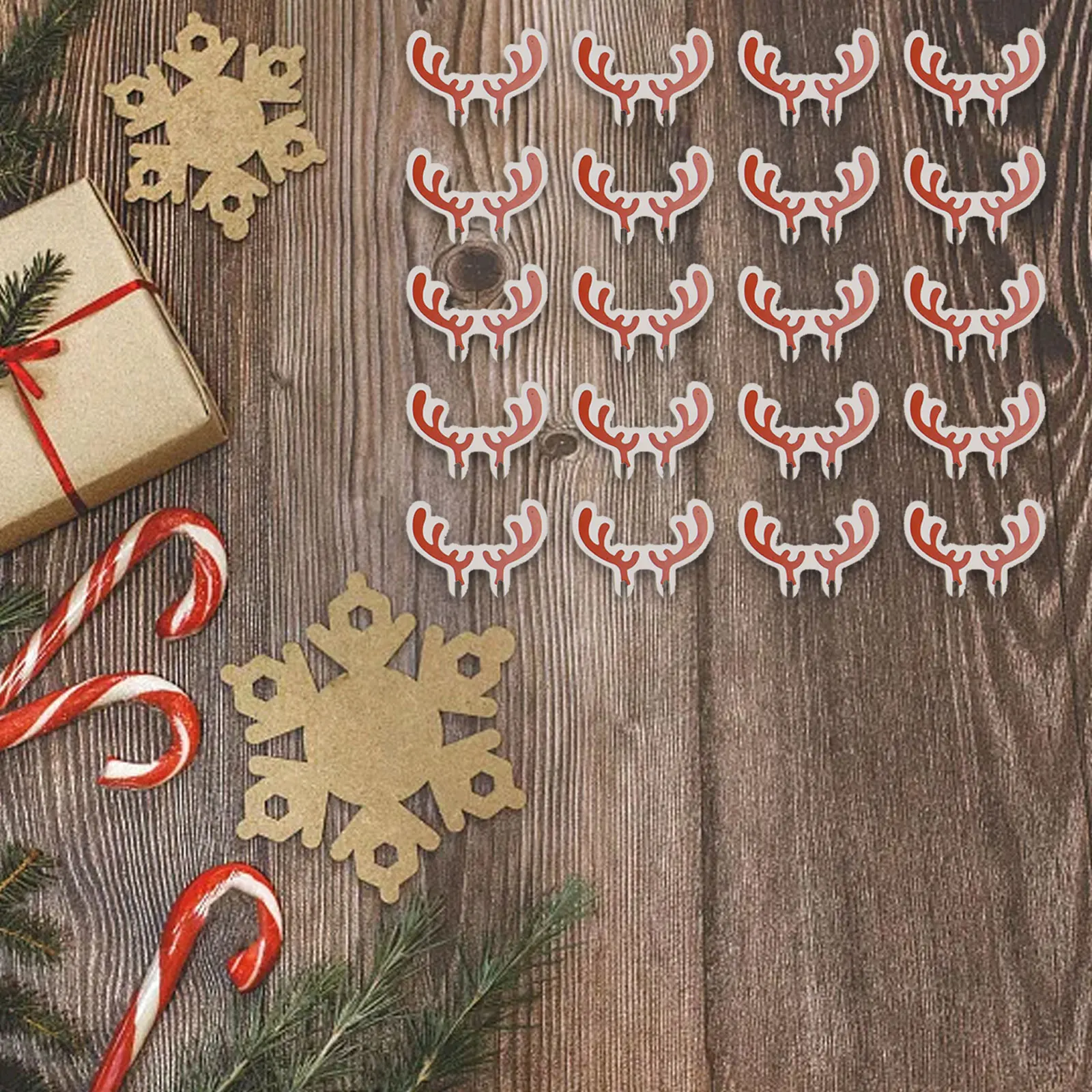 20 قطعة من زينة كأس النبيذ لعيد الميلاد، بطاقات أكواب لعيد الميلاد، علامات كأس لتزيين الطاولة لمستلزمات حفلات عيد الميلاد