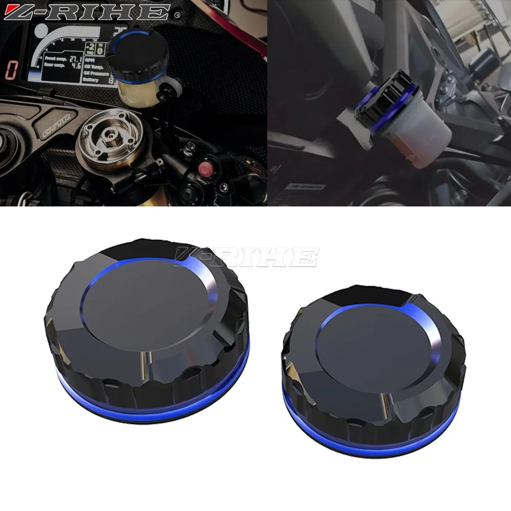 

1 set For Yamaha MT 09 MT-09 MT09 2021 2022 2023 2024 Front and Rear Brake Fluid Cylinder Master Reservoir Cover Oil Cap