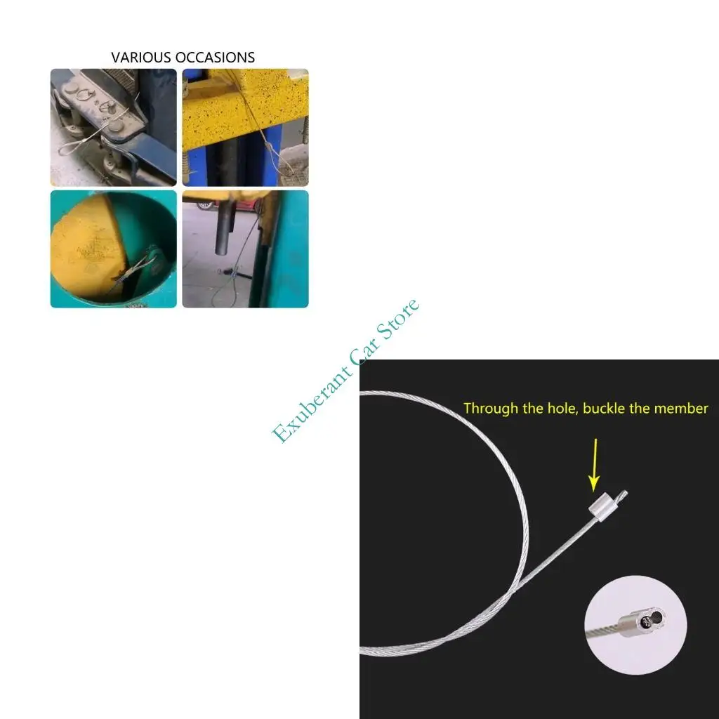 H3CE Garage Equipment Safety Rope With Clip For Lifting Machine Device Easy to Use