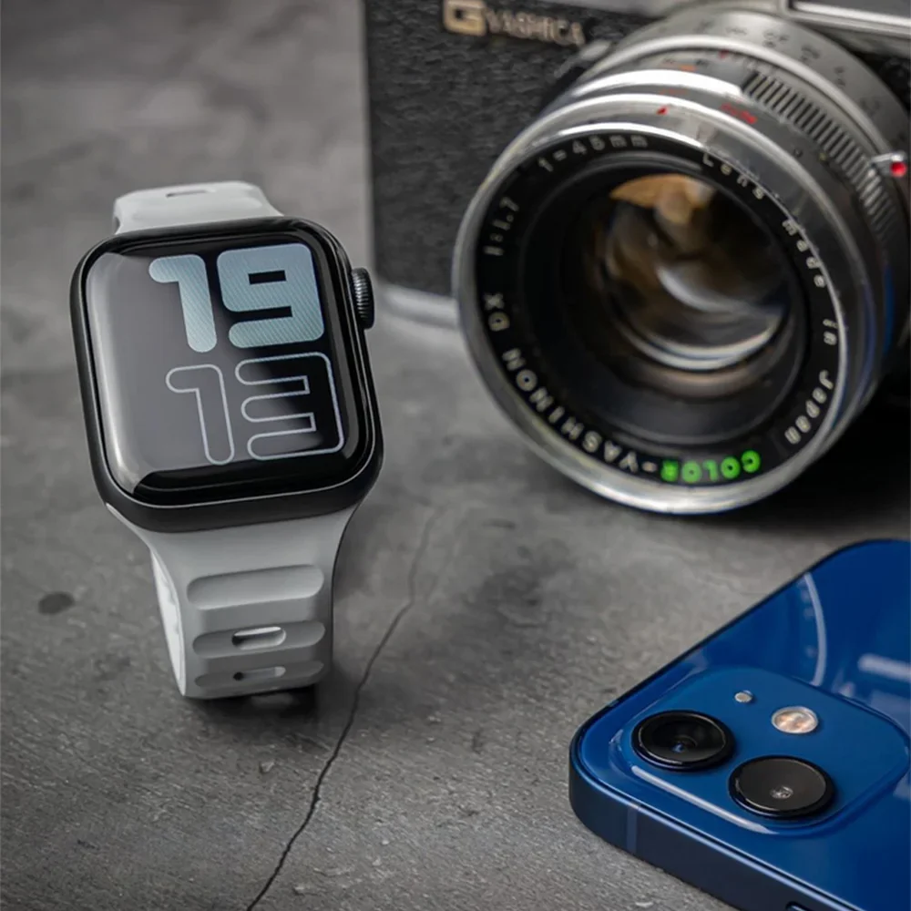 Cinturino in silicone morbido per Apple Watch Ultra Band 44mm 49mm 45mm 42mm 41mm 42mm 38mm cinturino sportivo braccialetto iwatch Serise 8 7 6 5