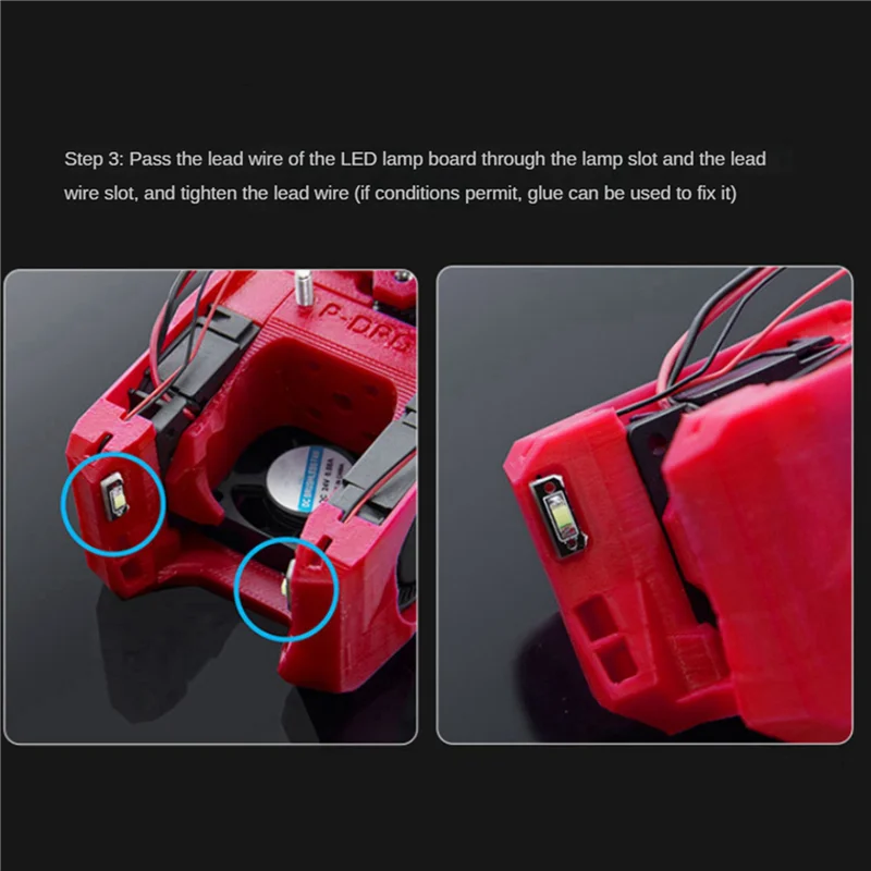 

2 шт., лампа Hotend, насадка Hotend, освещение, аксессуары для 3D-принтеров, 5 В, широкое напряжение, светодиодный белый свет для VORON 0,2