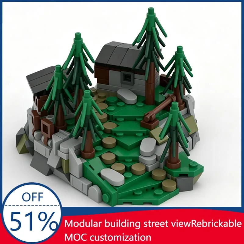 

New 325pcs MOC Swiss Cliff Chalets Mini Architecture Model Customize Building Blocks DIY Creative Educational Assembly Toy Gift