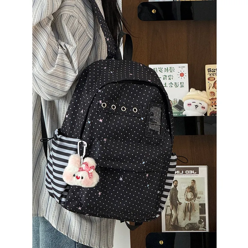 2026New forest-themed styleins Versatile backpack with a fresh, college-style look, cute school bag for female students, trendy