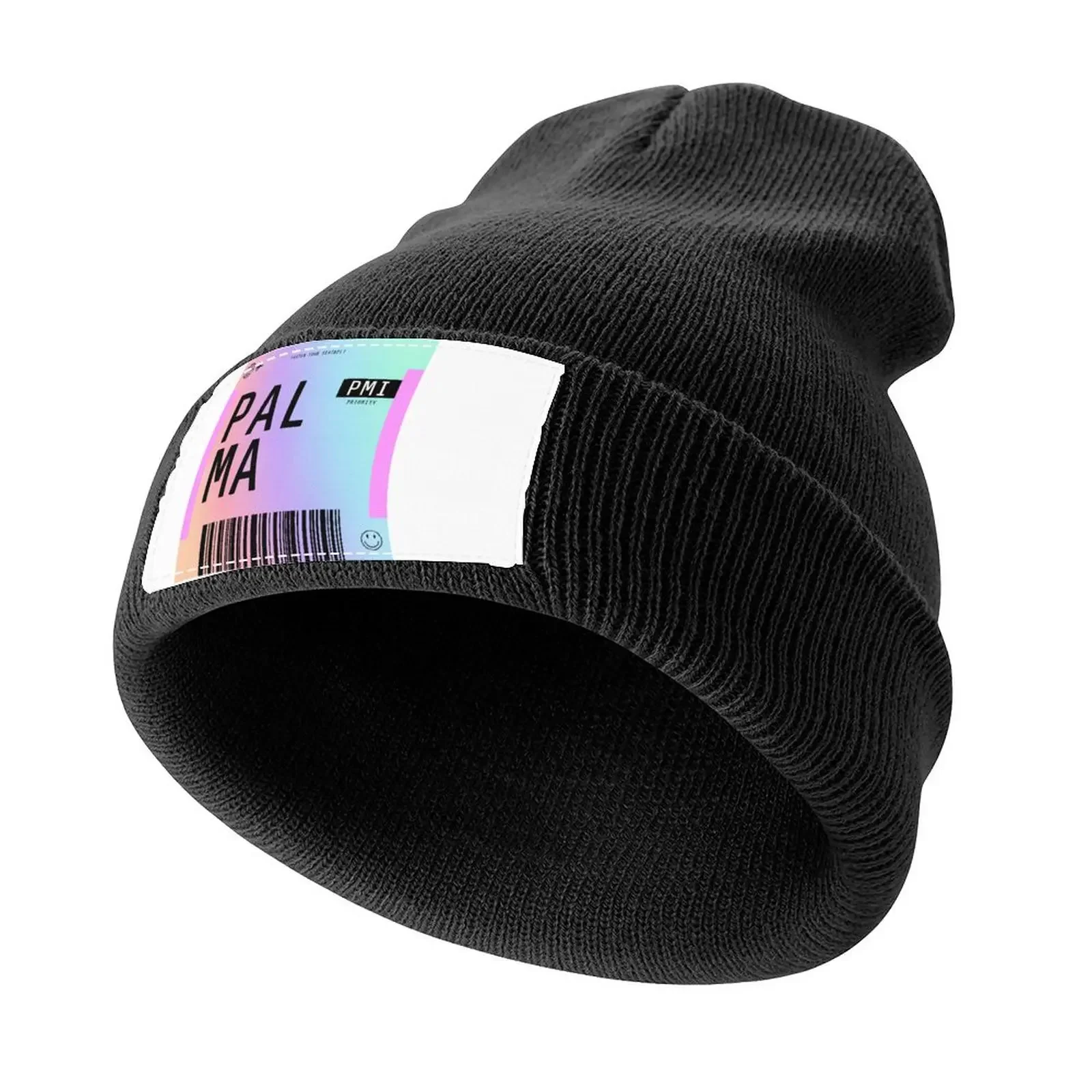 

Palma Boarding Pass PMI Rainbow Gradient Knitted Cap western Hat tea Hat Golf Hat Rugby For Man Women's