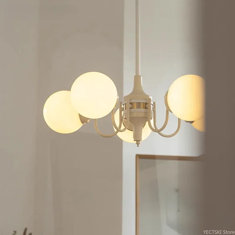 

GHJUYIOL Living room pendant light, Nordic Wabi Sabi style magic bean restaurant light, medieval bedroom room light
