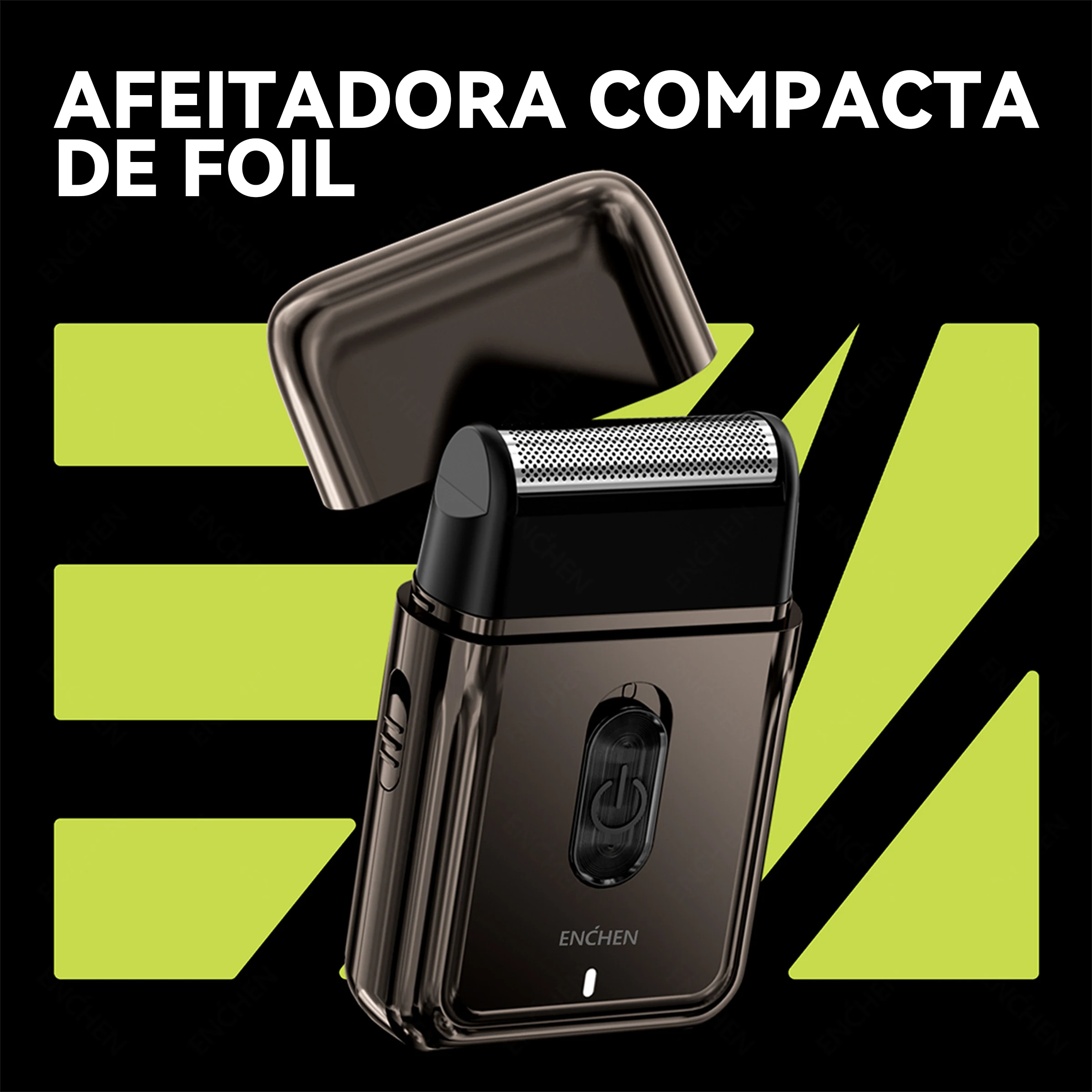 ENCHEN MS003 Afeitadora Reciprocante Gun Metal Sin Titanio, Batería 600mAh, Carga Tipo-C, 75min de uso, Recortadora Retráctil