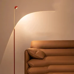 Red Modern Tall Floor Lamp Simple Design Home Decoration Living Room Sofa Standing Light Black Height Adjustable Standard Lamps
