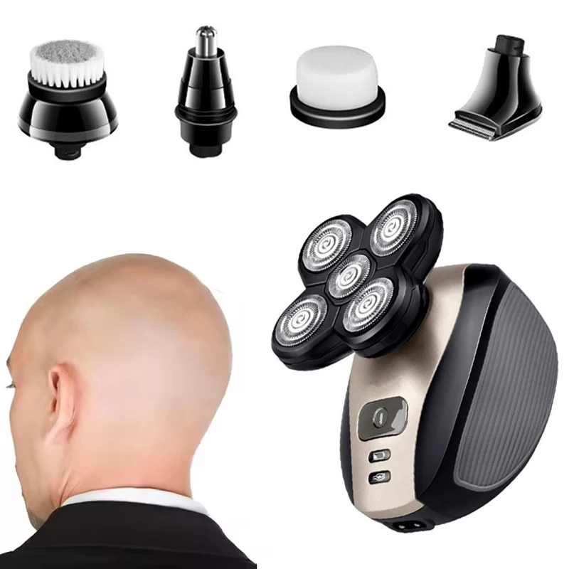 

Перезаряжаемая электрическая многофункциональная бритва 5 в 1, костюм, профессиональный триммер для волос в носу, ушах, плавающая бритва для лица и тела