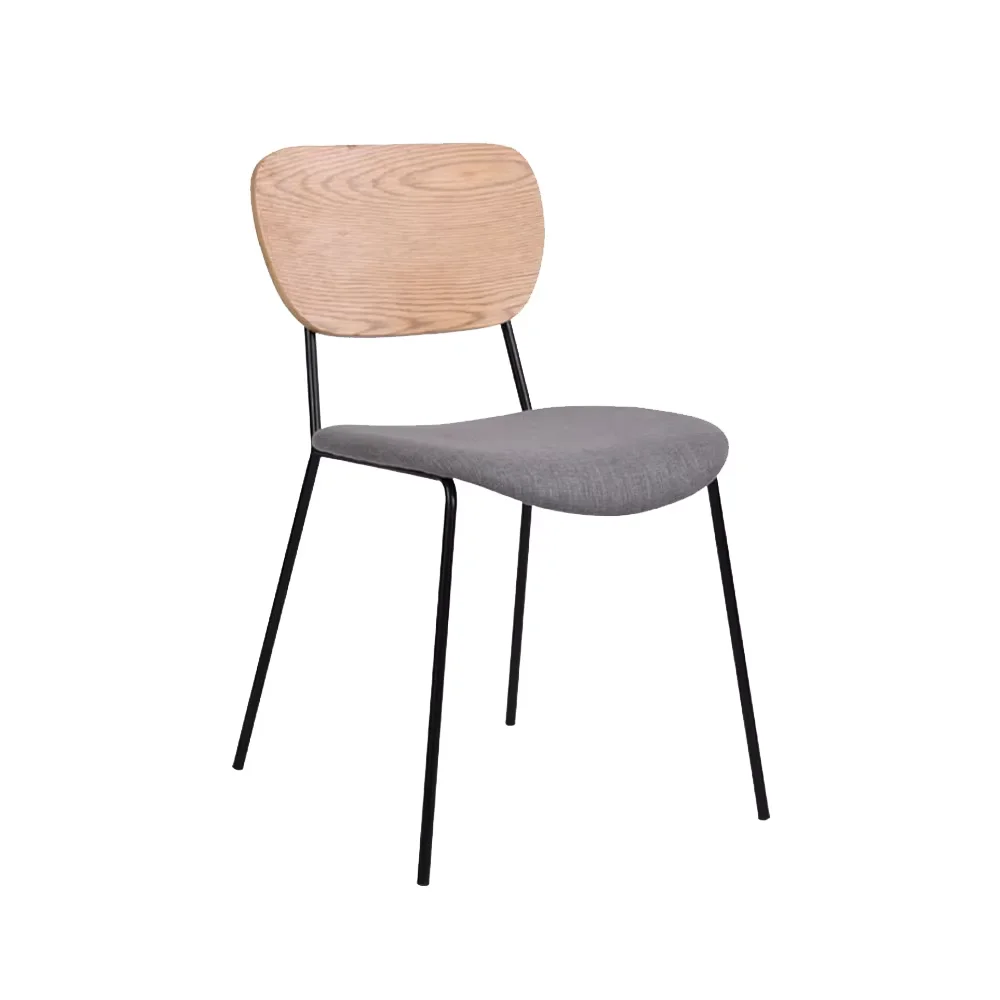 CARLFORD Modern Armless Scandinavian Style Dining Chair Fabric with Metal Legs for Home Kitchen Office or Hotel Use