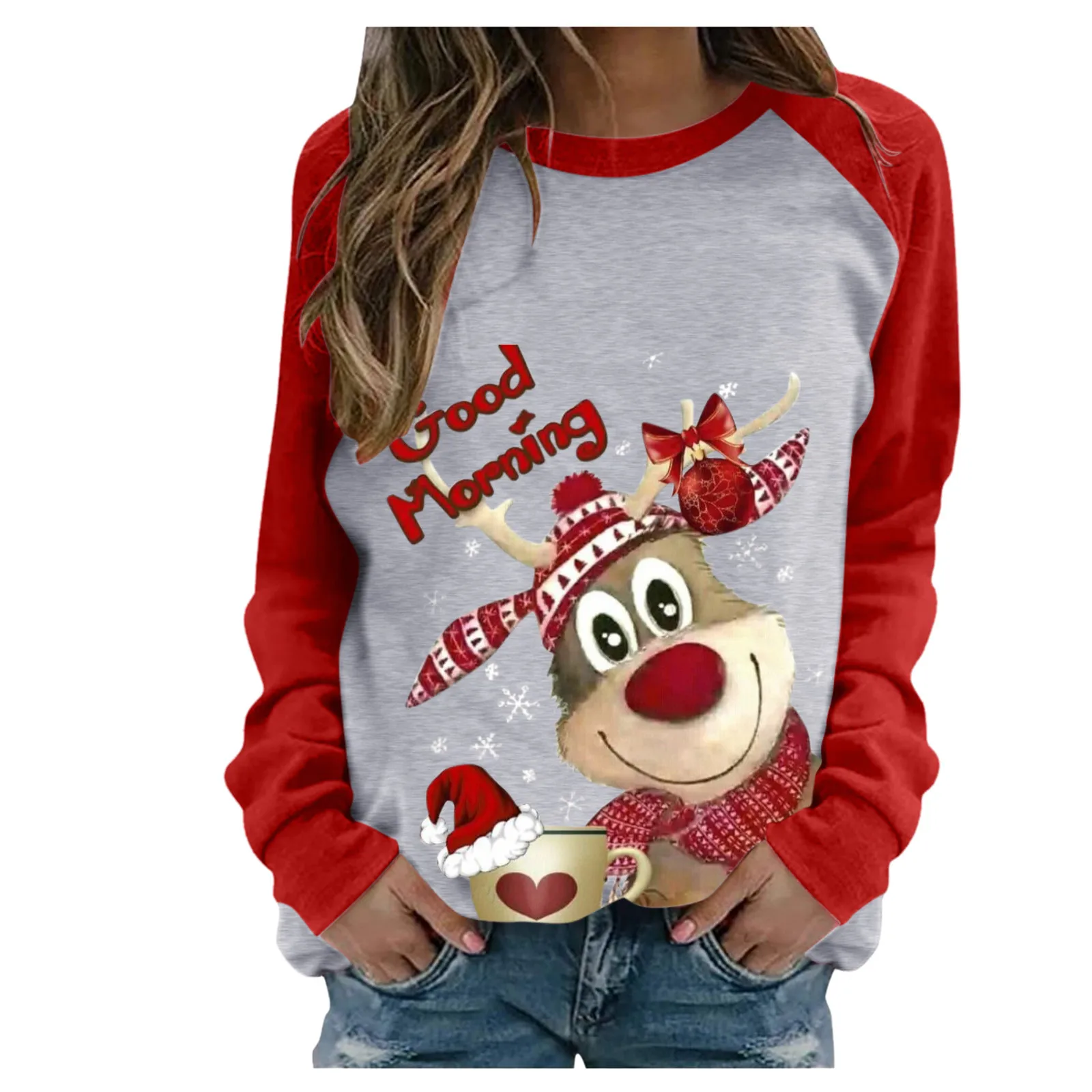 Christmas Cartoons Women Sweater Winter Long Sleeve Women's s Homesuit Woman s Fashion  Pull Femme