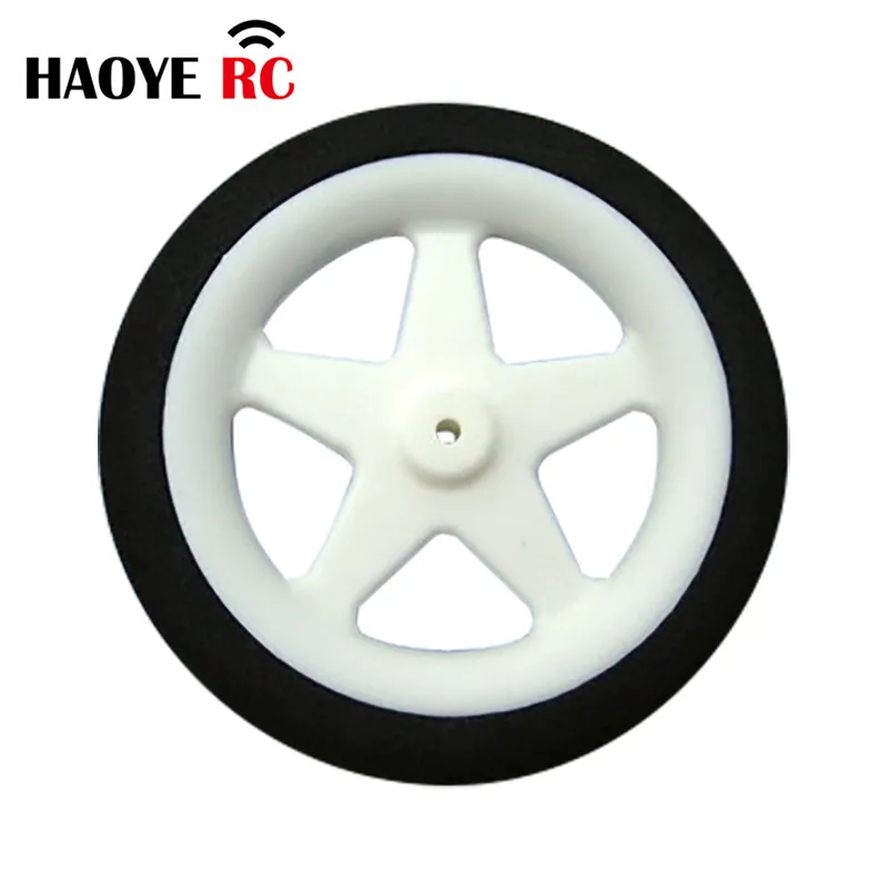 HY 2Pcs Dia 55mm/60mm/76mm Landing Gear Light Foam Sponge Wheels 5 Spoke Miniature Tire for RC Aircraft Model Replacement Parts