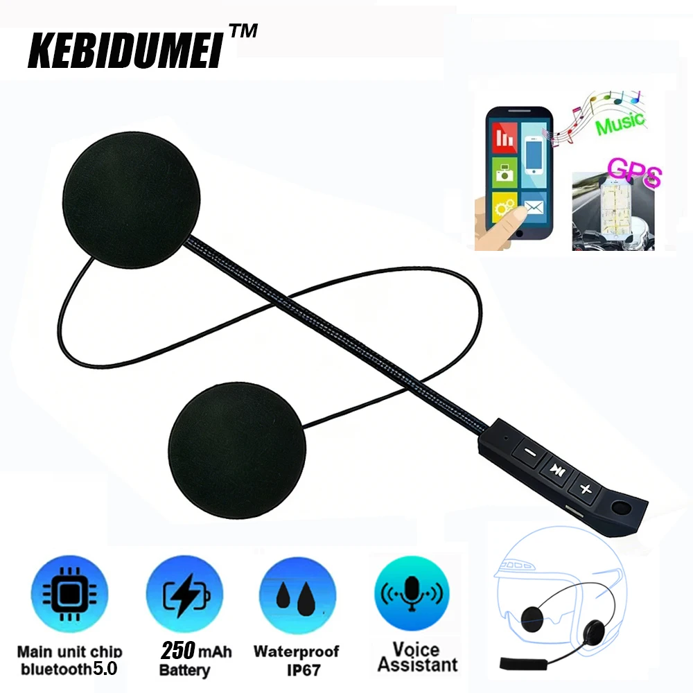 BT11 Bluetooth 5.0 Helmet Headset Wireless Hands-free Call Phone Kit Motorcycle Waterproof Earphone MP3 Music Player Speaker