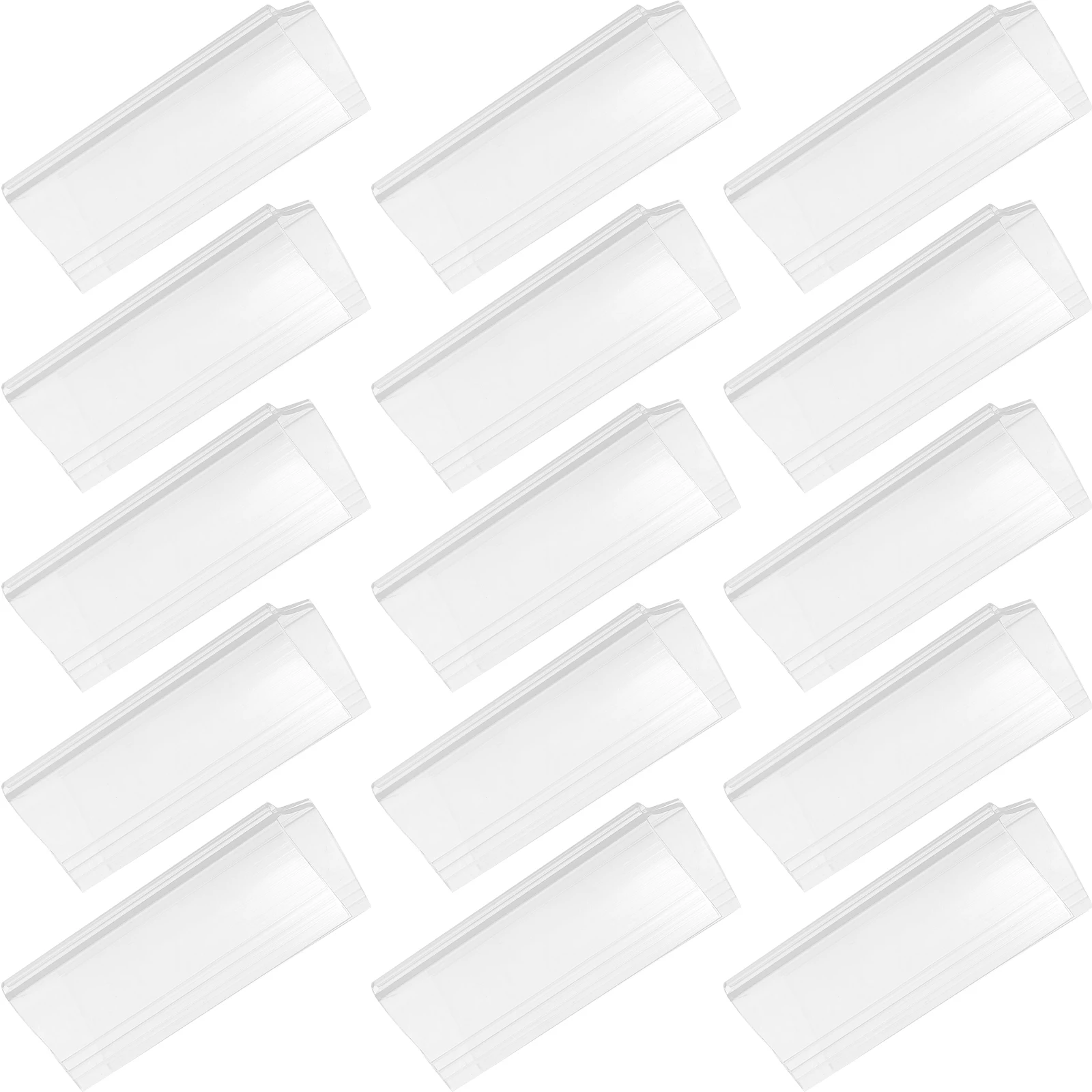 

50pcs Label Holders PVC Transparent for Wire Shelves Home Office Pantry Library Prices Tag Clips Shelf Sign Holder
