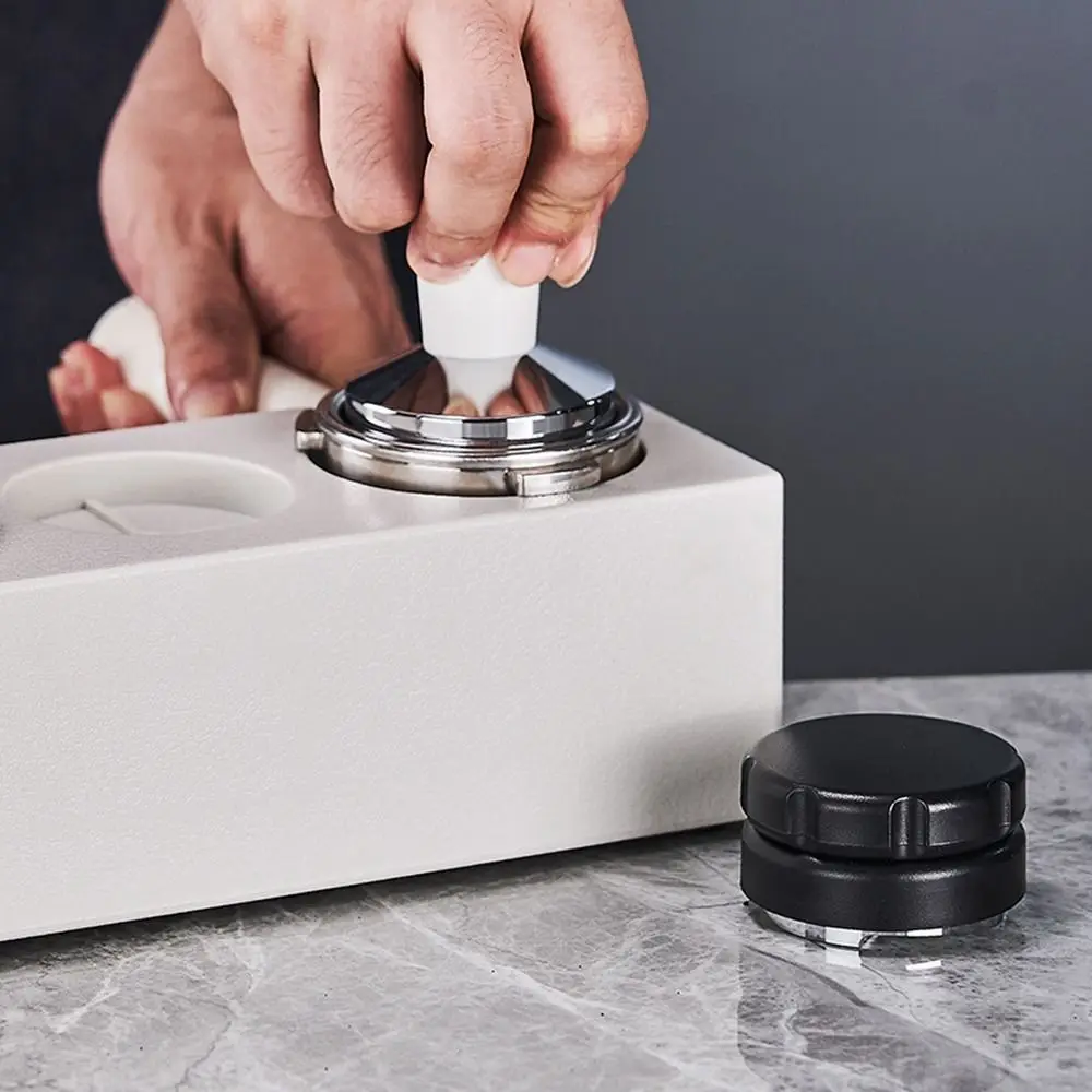 Three Angled Slope Coffee Tamper 51/53/58mm Adjustable Height Coffee Powder Hammer Portable Non-slip Espresso Distribution Tool