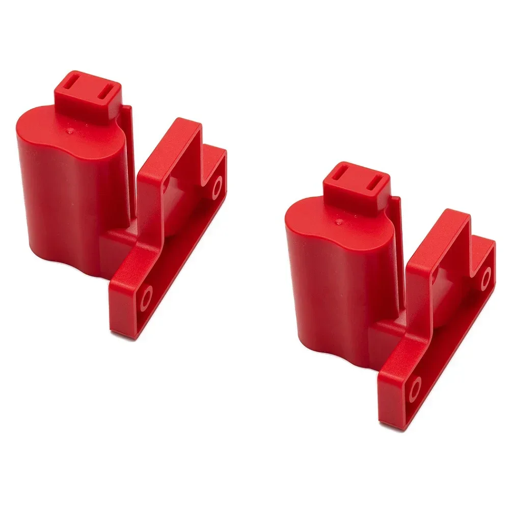 

Tool Storage Tool Holder Mount 2 Packs ABS Plastic Material: Tool Hanger Red Tool Holder Mount With 6 Pcs Screws