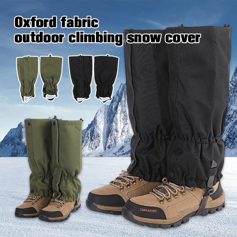 1 Pair Legs Cover Soft Waterproof Perfectly Fit Gaiters Shoes Climbing Snow Trekking Hiking Cover for Outdoor Camping Winter