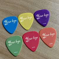 Púas de guitarra mate de forma estándar Delrin, personalizadas de alta calidad, 100 Uds.