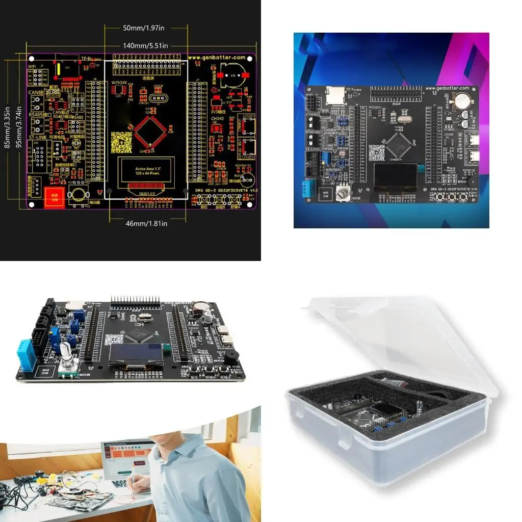 

120MHz MCU Development Board GD32F303VET6 With USB Port Learning Board D2RC