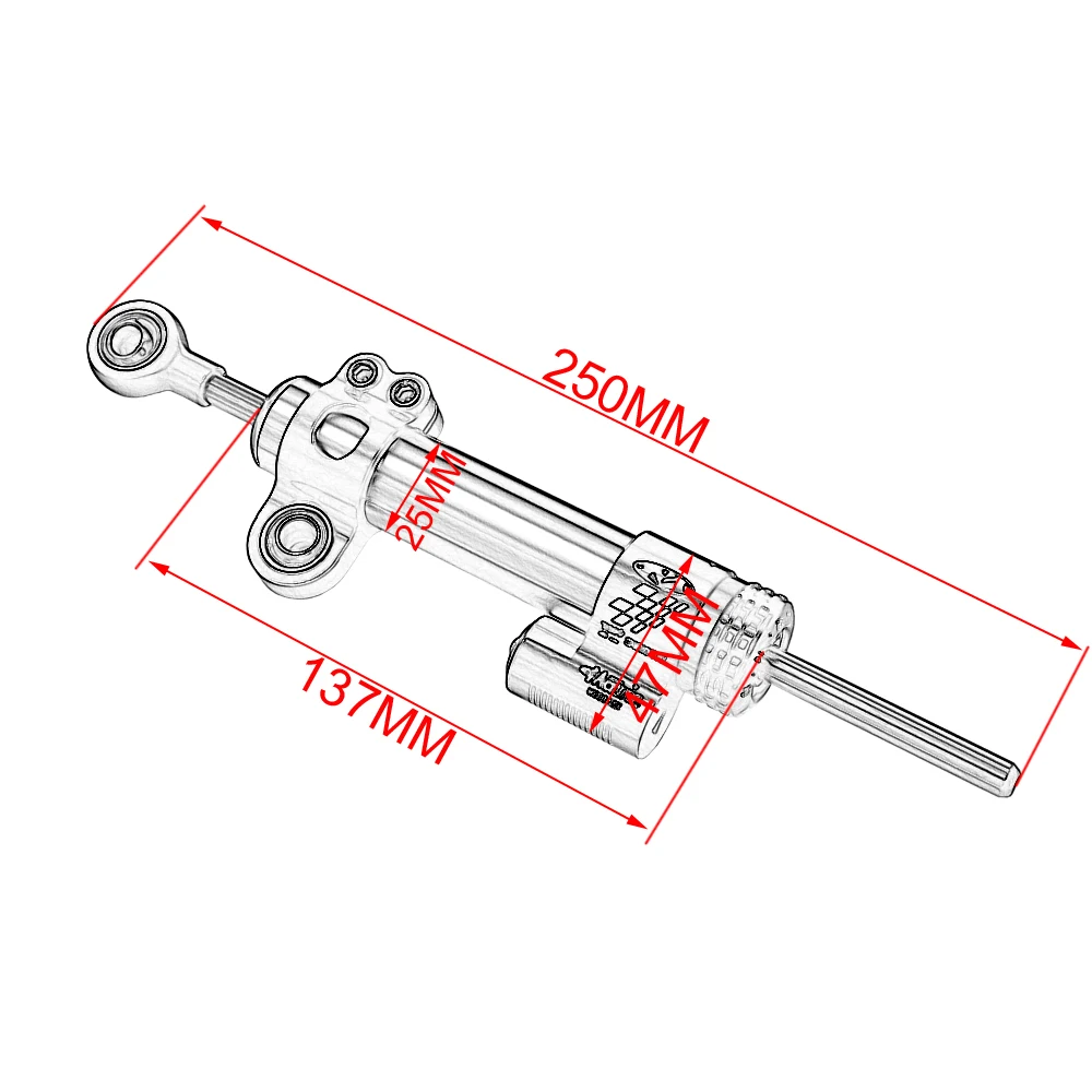 Amortiguador de dirección de fibra de carbono para motocicleta, Kit de soporte de montaje para Kawasaki Ninja ZX-4RR, novedad de 2023