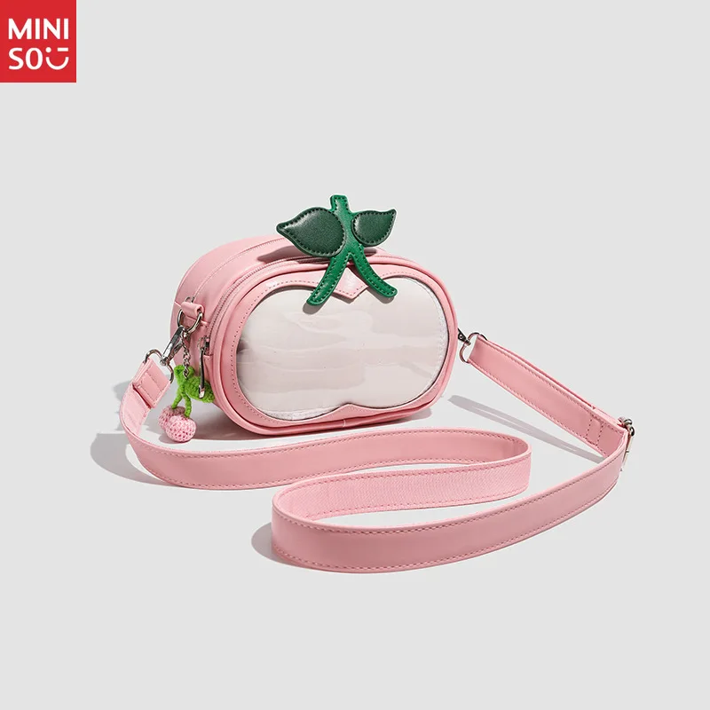 Miniso Creative Apple Shaped Crossbody Bag, Cute Mini Phone Purse & Cosmetic Bag