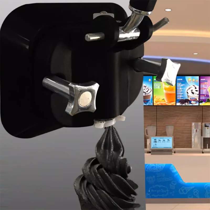 Machine à glace molle à une seule tête, commerciale, en acier inoxydable, pour chariot de snacks, 17L / HW