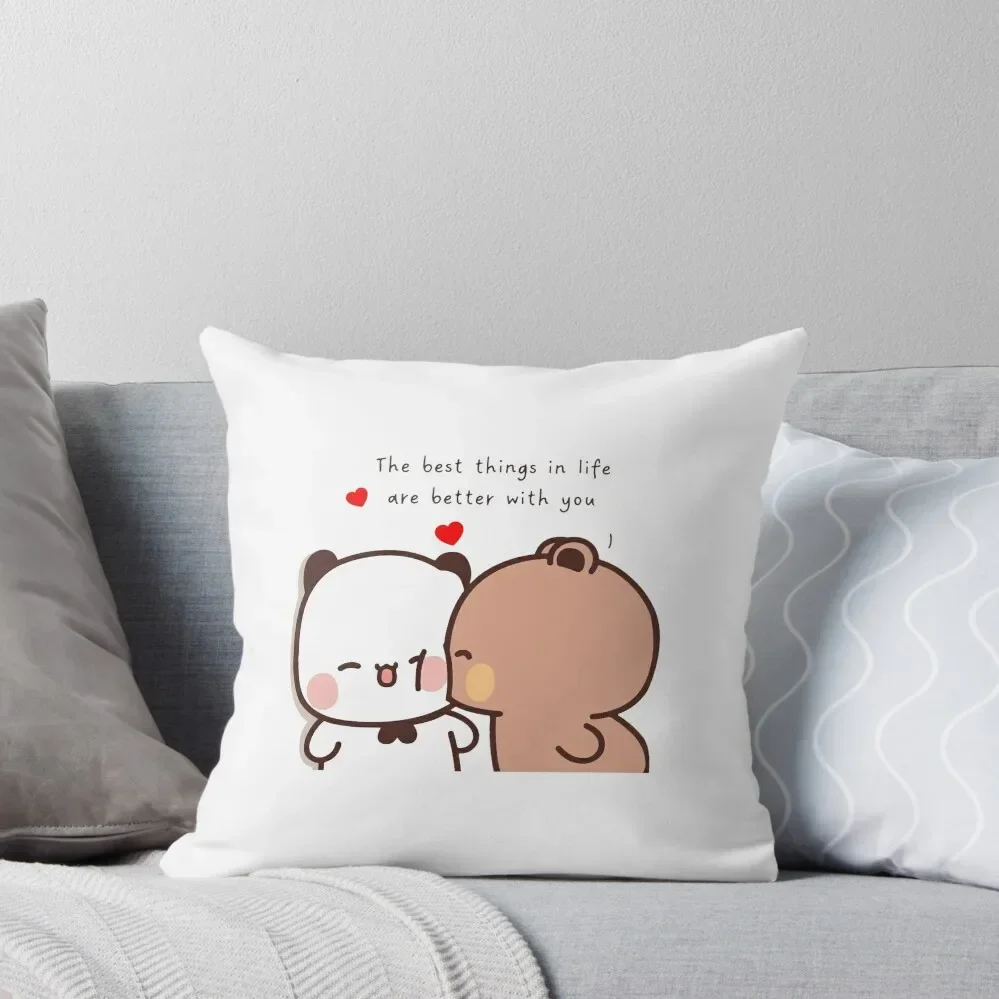 Las mejores cosas de la vida son mejores contigo Bubu y Dudu 2023, funda de cojín decorativa, almohada de lujo