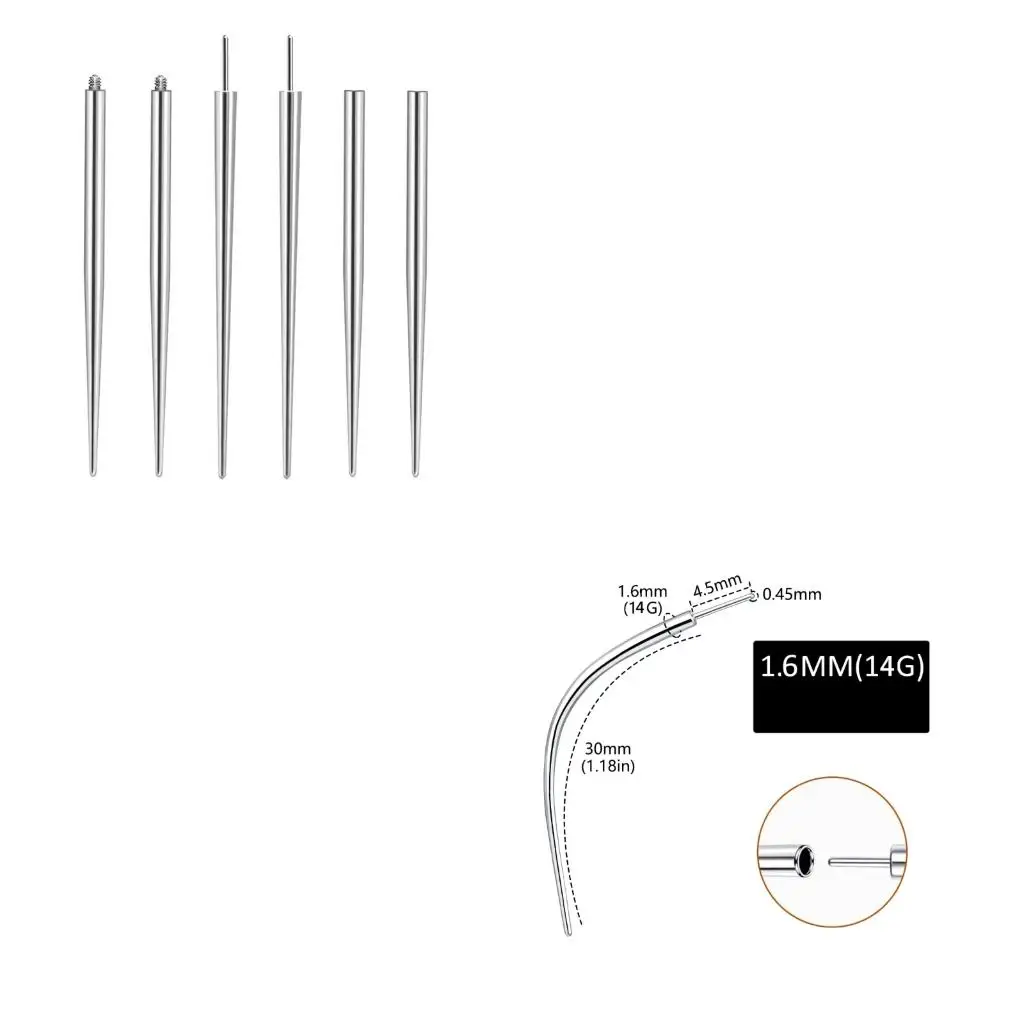  Professional Body Piercing Tool Set Metal Texture Insertion Tool Set