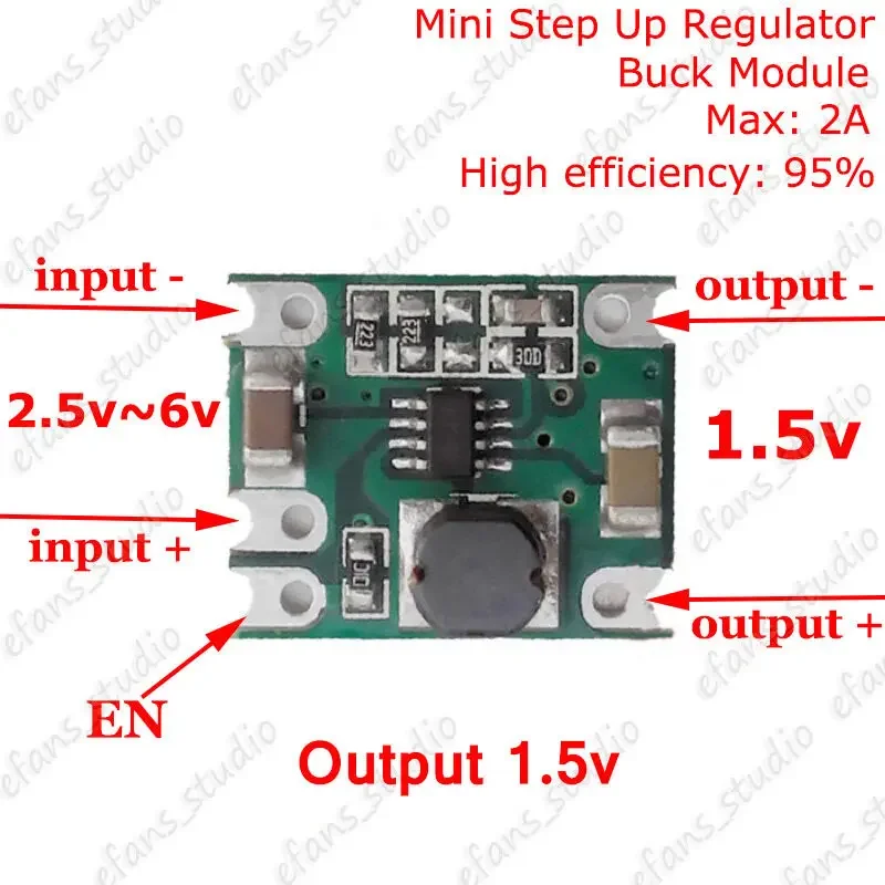 Mini DC-DC Buck Step-down Converter Power Supply Module 1.5v 1.8v 3.3v 4.2v 2A