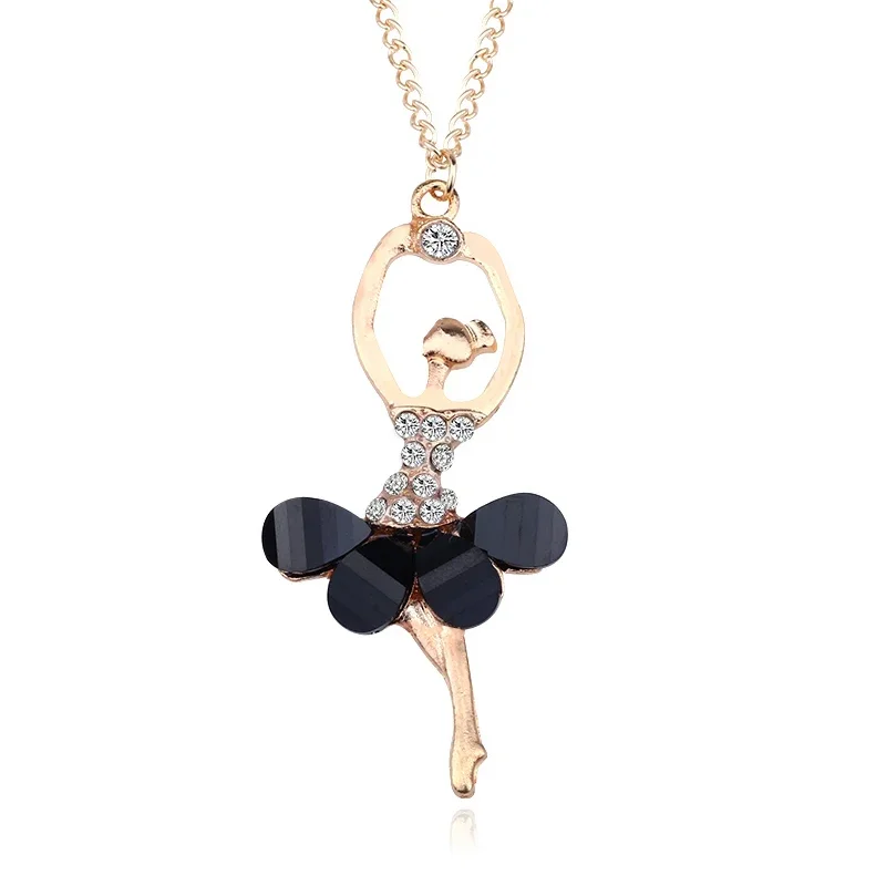 Elegant Ballet Dancer Pendant Necklace, Fairy Princess Clavicle Chain, Perfect for Parties&Gifts Ballet Accessories Ballet Dress