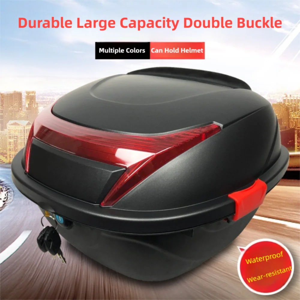 

New Universal Motorcycle Tail Box Large Capacity Thickened Motorcycle Trunk Box Scooter Trunk Storage Organizer Box