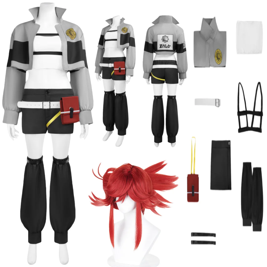 Perruque de Costume de Cosplay Anime GACHIAKUTA Riyo Reaper Li glaçure