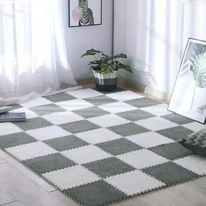 Baby Play Mat Soft Interlocking Plush Rug Non Toxic Non Slip Safe Comfortable Suitable for Babies To Play on Their Stomachs