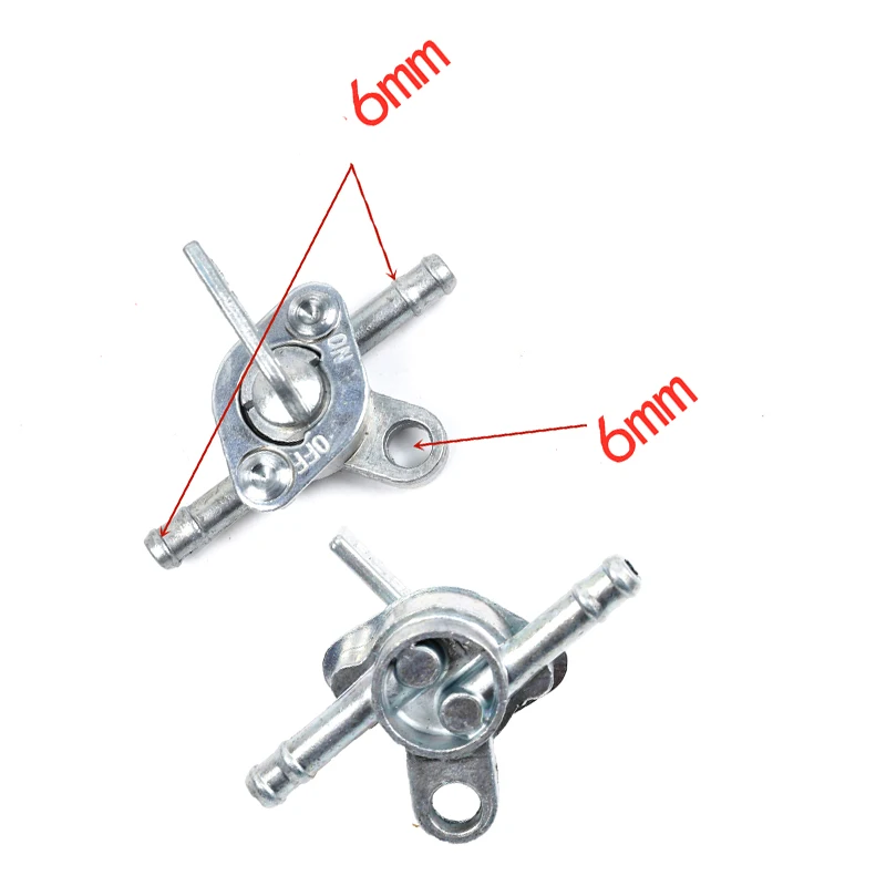 Fuel Petrol Tank Switch Tap Petcock Gasoline Valve With Two Ends On/Off Switch For Cross-country Motorcycle ATV Moped