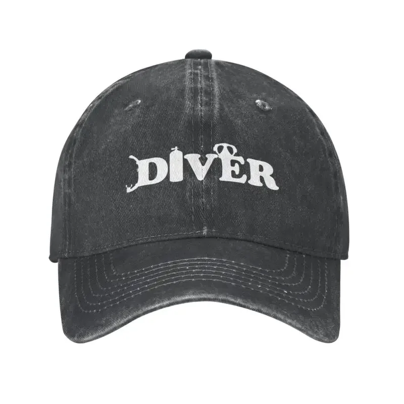 Punk Cotton Diver Baseball Cap for Men Women Adjustable Scuba Diving Dad Hat Sports